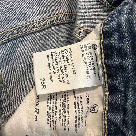 A.G Denim Slim Straight Leg Size 26R - Picture 8 of 9